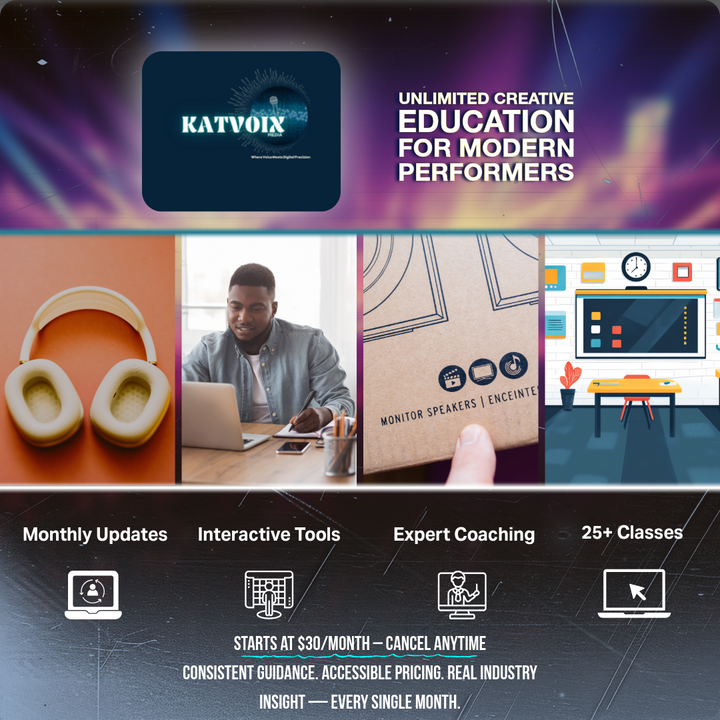 KATVOIX Academy — Online Learning Membership | Voice Acting, Sound Engineering & Digital Marketing